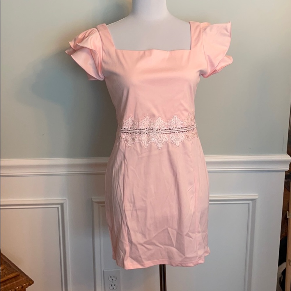 Pastel pink mini dress